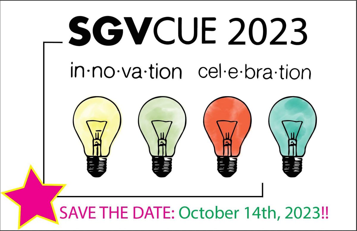 PUSDMrsPalmer's tweet photo. If you are an educator that works in the San Gabriel Valley, Save this date! @SGVCUE @PUSDEdTech @PomonaUnified https://t.co/4iVl87X4ei