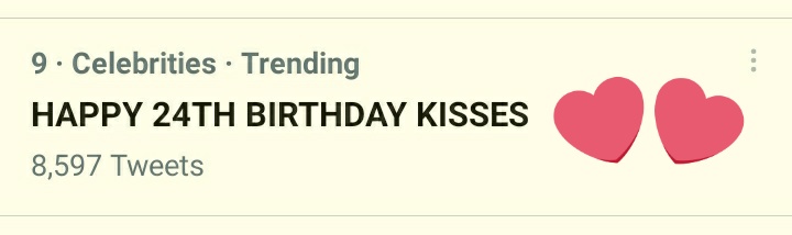 9th spot

<a href="/KissesDelavin/">Kisses Delavin</a>

HAPPY 24TH BIRTHDAY KISSES
#KissesDelavin
