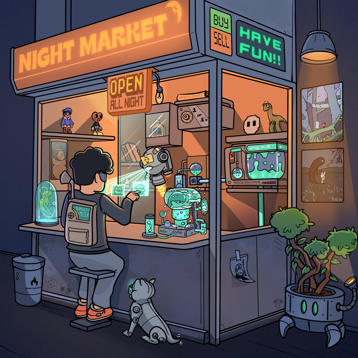 MAMA WE MADE IT. IT’S HERE. 🌚💫 NIGHT MARKET is open to the public. Access it only at: nightmarket.io Get in early, all activity is being recorded for SAUCE rewards. 🧡
