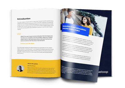 Artificial intelligence is having a material impact on higher education. Learn how rethinking the curriculum and the assurance of learning can help you adapt and uplift the educational experience for students. Download a copy of the white paper here: hubs.la/Q01N7x9d0