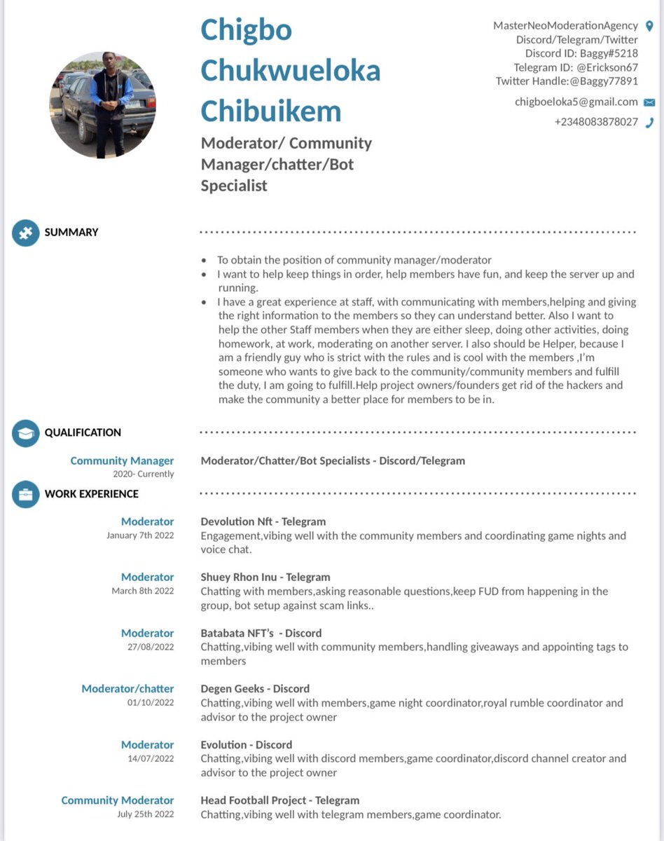 Baggy77891's tweet photo. #moderator #jobhunt #newprojects
#upforhire #nft https://t.co/RM4M3MEX7n
