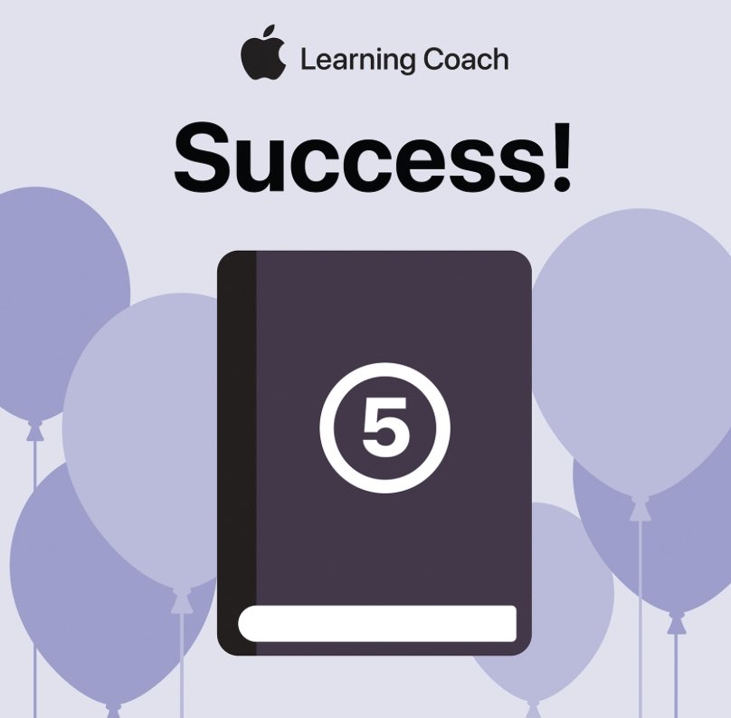 Finished unit 5 of my #applelearningcoach course. One more unit to complete and submit! Completing this course is my #apdp goal for school and then impacting others in my role as an Apple Learning Coach