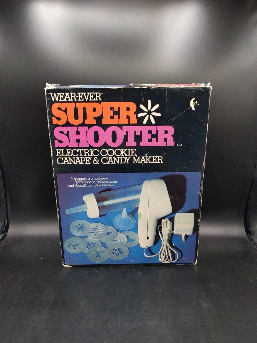 SrustDust's tweet image. Excited to share the latest addition to my #etsy shop: Complete WEAR EVER Super Shooter Electric Cookie, Canapé, and Candy Maker #70001 - 13 Piece Set with Recipes and Instructions. Tested etsy.me/44dUsr0 #candymaking #yes #plastic #cookiecanape #candymaker #re