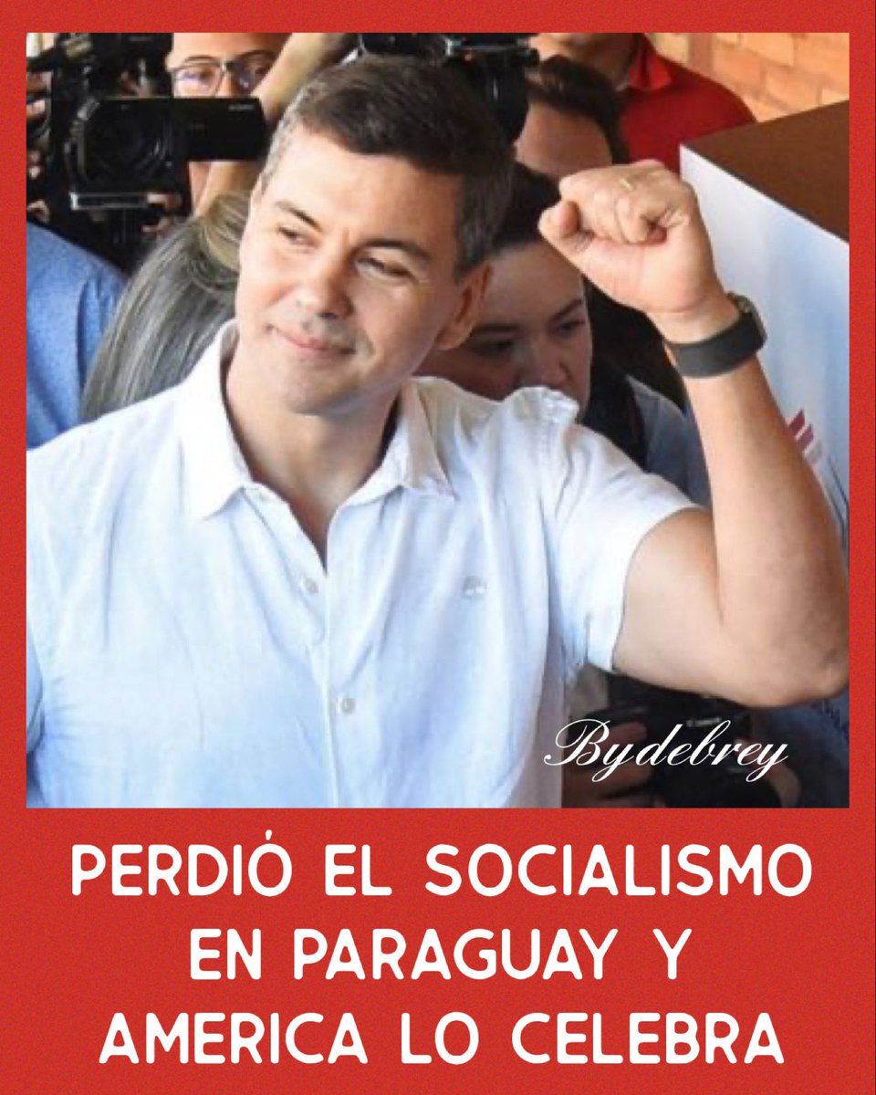 FELICIDADES #PARAGUAY

Dios te guíe @SantiPenap 

#ParaguayDecide2023 
#ParaguayDeLaGente 
#ParaguaydicenoalSocialismo