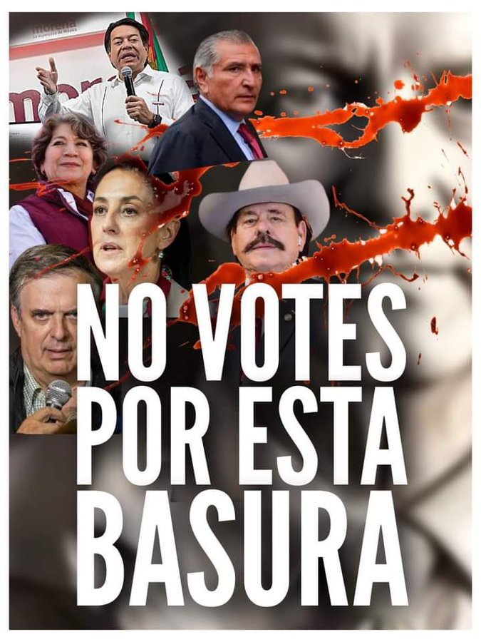 dragonasylum99's tweet photo. @mario_delgado @delfinagomeza No votes por la basura....las masacres los cobros de piso paso y trabajo del morenarco..... Y el.robo descarado a México.... https://t.co/wX05c9fjaK