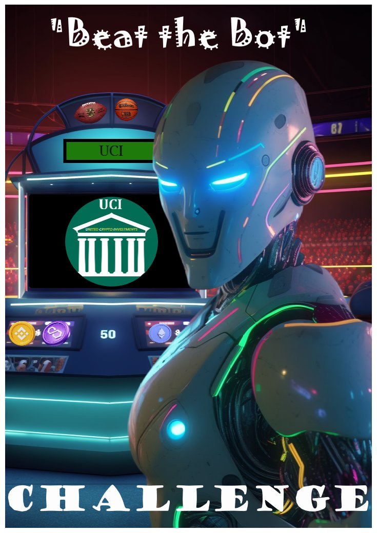 Get ready to #BeatTheBot 🤖 United Crypto Investments brings you a new crypto sports contest with AI-generated lineups, and mind-blowing rewards! Can you outsmart the machine? Stay tuned for launch 🚀

Join Discord for more info: discord.gg/DcQD5cQE4z

 #Crypto #Sports #AI #NFT