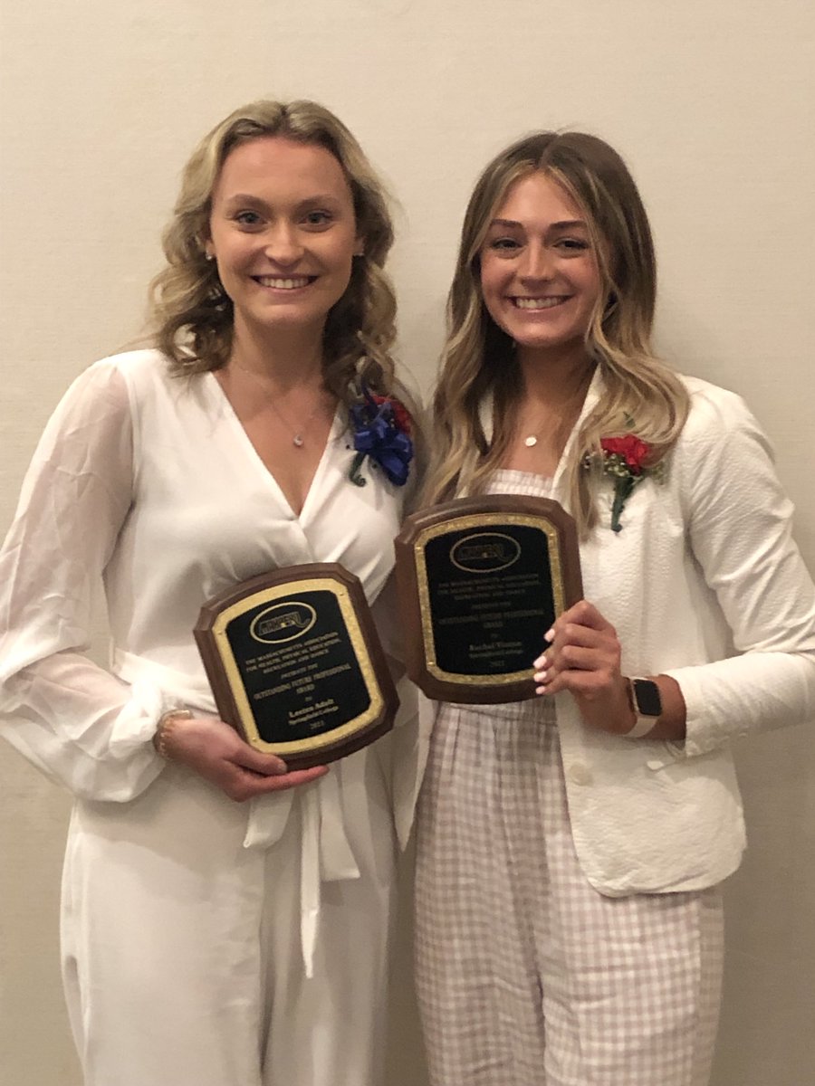 MAHPERD Awards Banquet was held today! ⁦<a href="/SpfldCollege/">Springfield College</a>⁩ arrived in force to celebrate alum Tim Walsh (HS PE Teacher of the Year), and Outstanding Future Professionals Leeten Adolt &amp; Rachel Vinton. ❤️ the support! ⁦Congrats to all award winners!