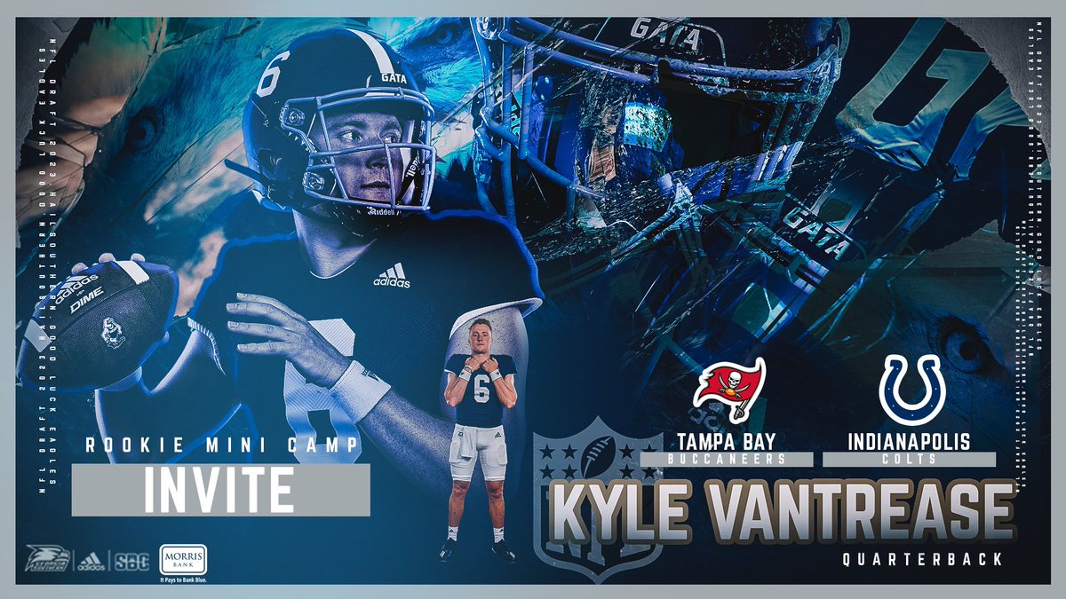 GSAthletics_FB's tweet photo. Congratulations to @KVT6_ for accepting invitations to Rookie Mini Camp with the @Buccaneers and @Colts!

#HailSouthern | #GATA https://t.co/tzwbIYamKu