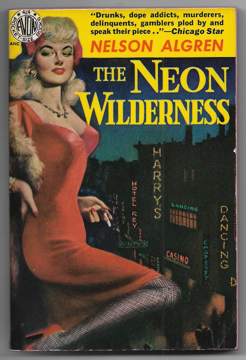 cmacfin's tweet photo. Excited to add this book to my #eBayStore: The Neon Wilderness by Nelson Algren. 1952 Avon #424. An early #headlights cover.  #Literature #SoftcoverWraps #NelsonAlgren #AvonBooks #LiteratureFiction #VintagePaperback #pulp #GGA #VPB https://t.co/J9WNs1rWHb https://t.co/gOlyPjNgSj