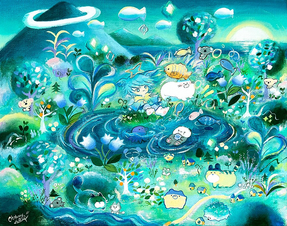 「ゴールデンウィークは、 絵の世界へ…旅してみませんか? #ゴールデンウィークSN」|ちくわミエル 𝘤𝘩𝘪𝘬𝘶𝘸𝘢𝘮𝘪𝘦𝘭のイラスト