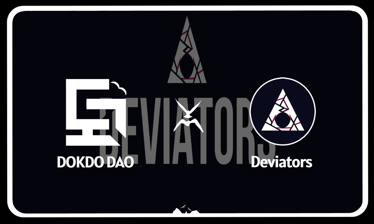 [DOKDO x Deviators]

🎁Deviators WL x 30

1️⃣ Follow
<a href="/DOKDODAO/">DOKDO DAO</a>
@Dokdo_GA 
<a href="/DeviatorsNFT/">Deviators</a>

2️⃣ LK l RT l TAG 3 Friends

3️⃣ Join GA Event
alphabot.app/dtc-jxs9ex

⏳~5/2 13:00 (KST) 

#NFT #Giveaway