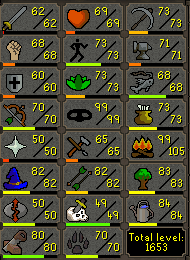 FrakeOSRS's tweet image. 25m firemaking xp update on the UIM