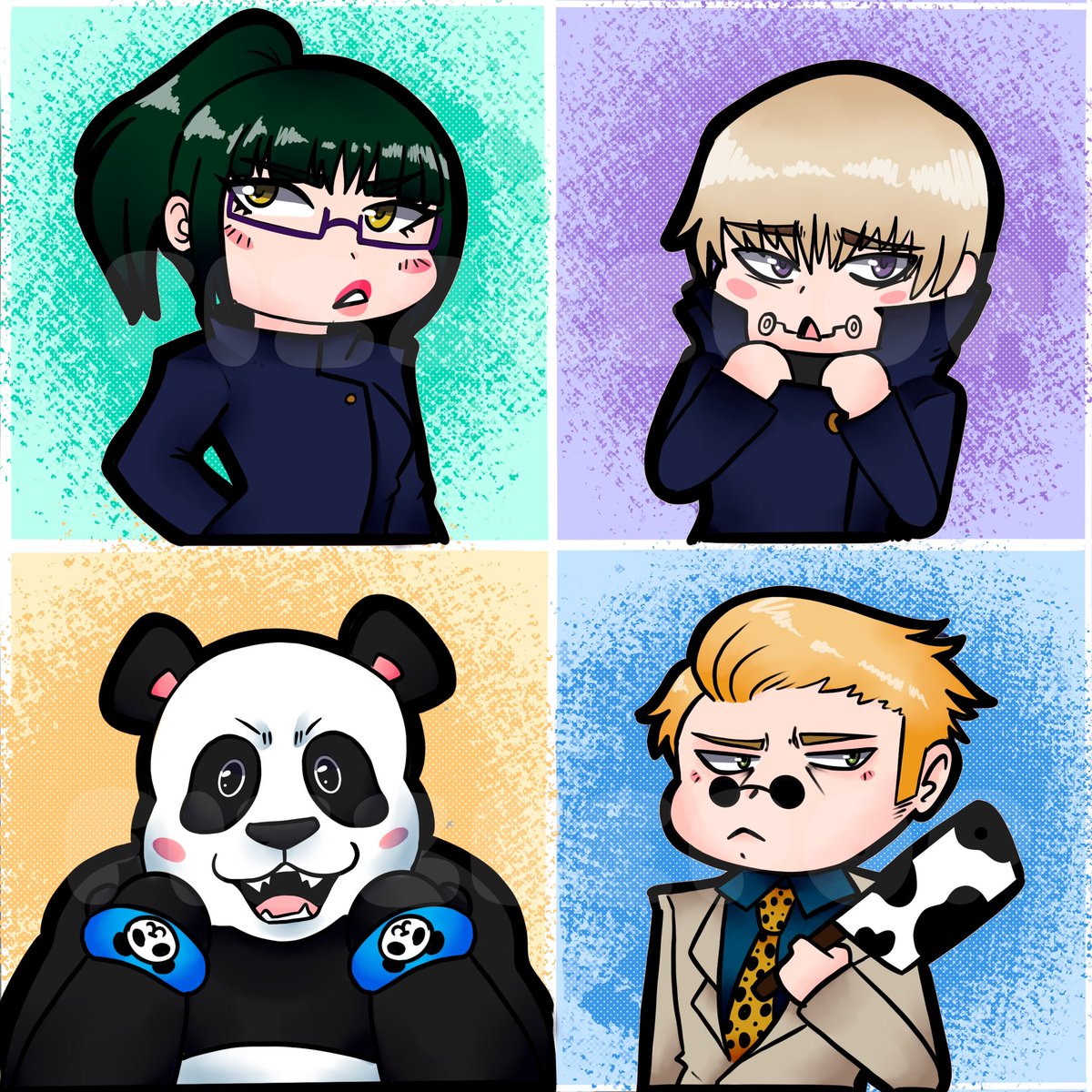 FizzeePopShop's tweet photo. ✨ Hard at work on some button sets for my first booth later this year, I had to start off with Jujutsu Kaisen, it’s a fave of mine! Lemme know any other series you’d want to see! ✨

#JujutsuKaisen #JJK #anime #buttonset #conventionartist #digitalart #DigitalArtist #iPadpro https://t.co/iWUzYiNtgj