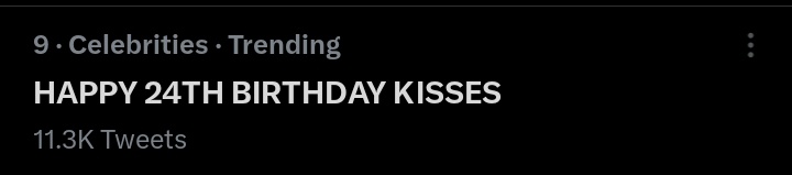Good morning! Still trending at ninth spot! :))

HAPPY 24TH BIRTHDAY KISSES

#KissesDelavin
<a href="/KissesDelavin/">Kisses Delavin</a>