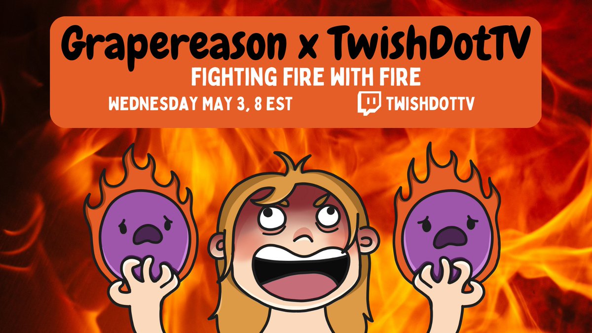 TwishDotTV's tweet image. Get ready for another installment of @GRAPEREASON X TWISH BISHES! This Wednesday at 8 PM, we'll be getting lit in Embr, a co-op firefighting game! Don't miss it!