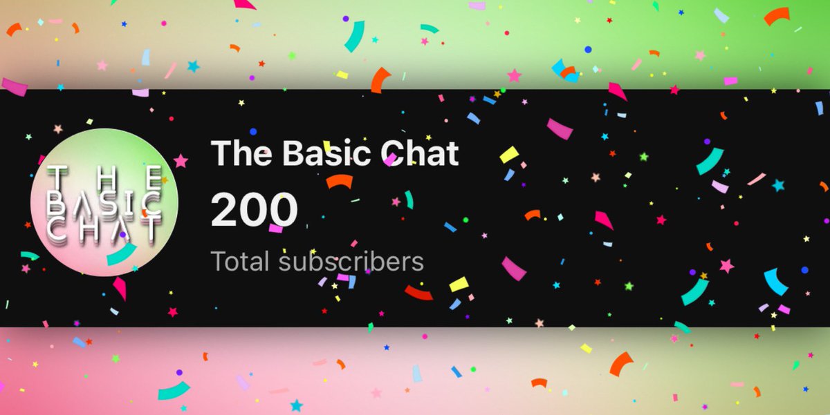 thebasicchat's tweet photo. Let's celebrate a little milestone together! We hit 200 subs 😱💚💗 let's keep the #basicbaes growing!!!

[#thebasicchat] 

https://t.co/eJSUcksIj1 https://t.co/74MY0efwSv