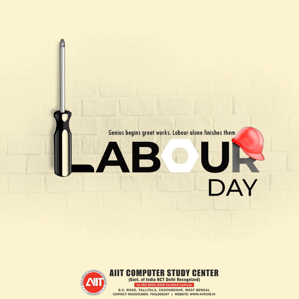 aiitcob's tweet photo. The miracle is not that we do the work, but that we are happy to do it
Happy Labour Day

#MayDay https://t.co/pzIYzGfmk8