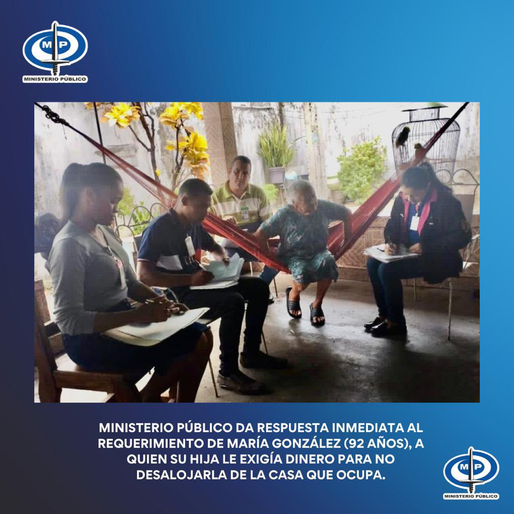 TarekWiliamSaab's tweet photo. #ahora @MinpublicoVEN  #designa Fiscalía 2 de Apure en #respuesta #inmediata al requerimiento de María González de 92 años: a quien su hija le exigía un pago de dinero para no desalojarla de la casa que ocupaba: quién además forjó documentos de propiedad para apropiarse d su casa https://t.co/VJpPUSYZAL