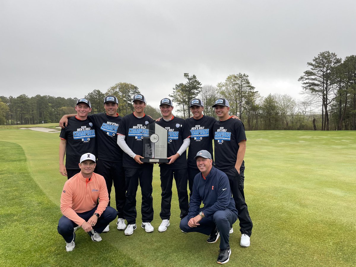 This team has trained like champions, visualized like champions, competed like champions, and now…they are Champions!  @IlliniMGolf @bigtenchamps #proudcoach