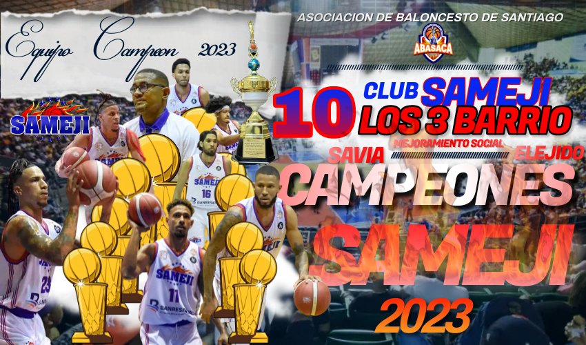 barberito15's tweet photo. El club sameji se corona campeón del baloncesto superior de Santiago y obtiene su corona numero 🏆🏆🏆🏆🏆🏆🏆🏆🏆🏆muchas felicidades al equipo de los 3 BARRIOS https://t.co/NCUzMzjlqU