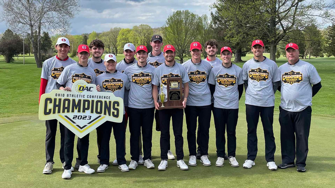 OHAthleticConf's tweet photo. Otterbein Men's Golf won the OAC Championship by 25 shots and secured an automatic bid to NCAA Championships. Congratulations Cardinals!⛳🏆
#OACChampions #OACGolf https://t.co/q0GQ2XgHbO