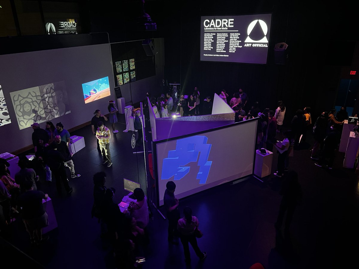 a_blanton's tweet photo. It’s been so much work, but really spectacular to complete this years CADRE BFA show with 23 interactive installations at the Hammer Theater in downtown #sanjose #sjsu https://t.co/k5xeypBOzP