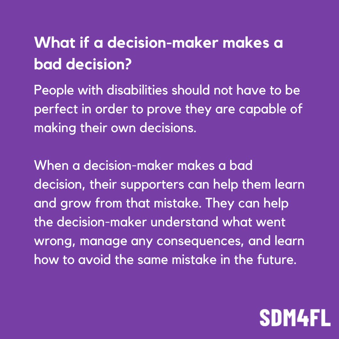 IDecideFL's tweet photo. If someone without a disability makes an expensive late-night purchase online, people often see that as a funny story. But if a person with a disability does the same, people often unfairly think they cannot manage their own money.

#SupportedDecisionMaking #Guardianship https://t.co/dgK3ER1uA6