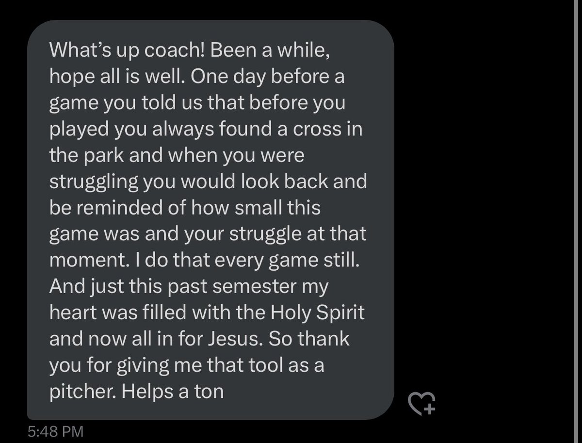 DM’s like this from a former player! 🔥🙏🏻🙏🏻🔥