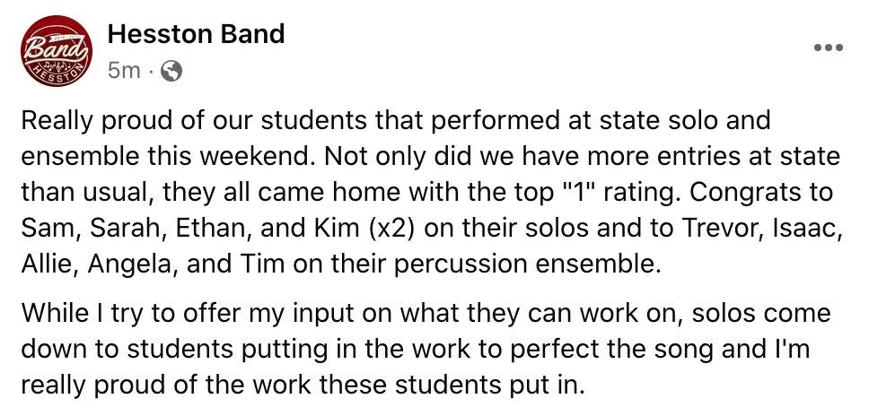 Hesston High Band tweet media