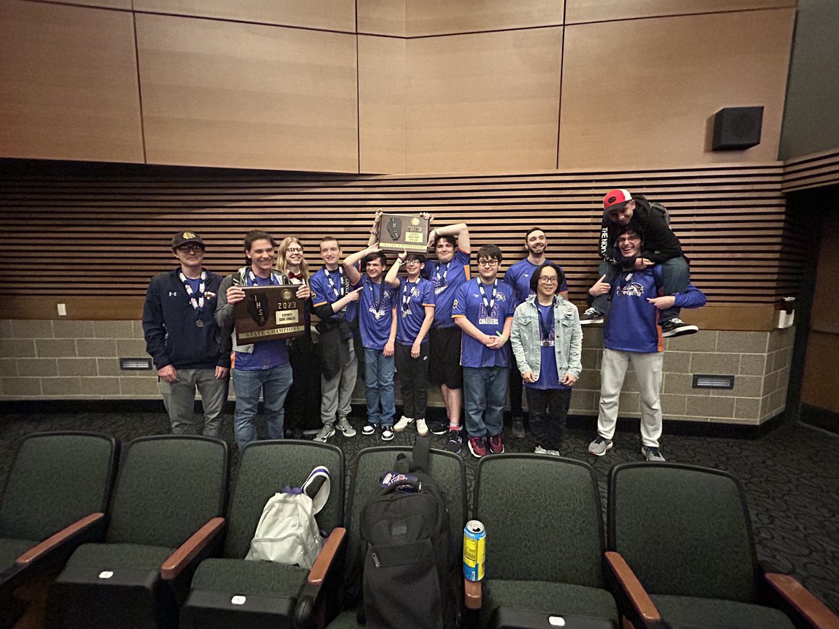 Trip_ICs's tweet photo. Me and the Stagg homies got 2nd Place in IHSA Crews State Finals yesterday. Big W, my school also won state in Smash Singles and MarioKart 8. Stagg Esports the GOATs fr #StaggSweep. Funny Business aside it was a mad fun day all around and I'm very excited for next year https://t.co/trzHCqF5aI