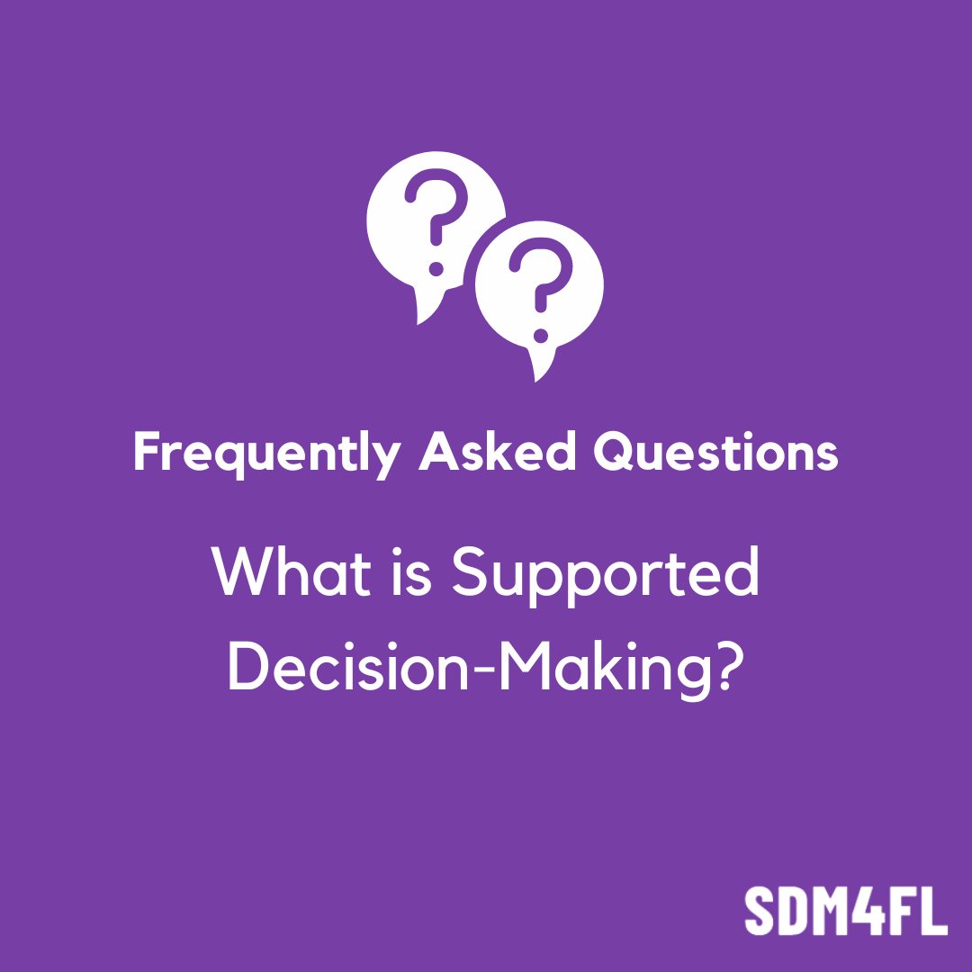 IDecideFL's tweet photo. What is Supported Decision-Making? 

Supported Decision-Making is an alternative to guardianship that lets adults with disabilities make their own decisions with the support of people they trust. 

#SupportedDecisionMaking #Guardianship #Conservatorship https://t.co/DQnhM0ctXj