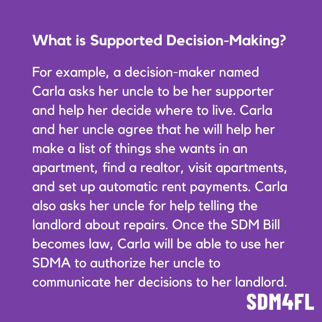 IDecideFL's tweet photo. What is Supported Decision-Making? 

Supported Decision-Making is an alternative to guardianship that lets adults with disabilities make their own decisions with the support of people they trust. 

#SupportedDecisionMaking #Guardianship #Conservatorship https://t.co/DQnhM0ctXj