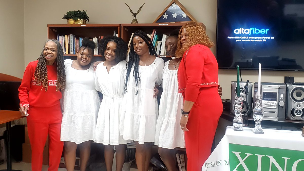 Congratulations!!!!
Meet the newest members of NSPDK Epsilon Xi Chapter Xinos. They will be hosting the 2024 Regional Youth Conference in Cincinnati. Did I mention that I was their 7th grade math teacher 3 years ago? I am so proud of them.