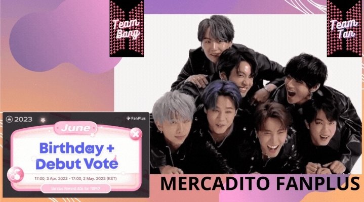 MxarmyYT's tweet photo. #MercaditoFP  | 30.04.2023

Buenas noches Mercadito, pasen a dejar sus vts semanales en la categoría BIRTHDAY DEBUT para BTS.

• #BangTeam 💣; #TanTeam 💥.

•Comenta tu evidencia incluyendo:
🗳 700 VTs
📝 #BTS #방탄소년단 
🖍️Marca de agua

@BTS_twt https://t.co/HDLWlZTL7K
