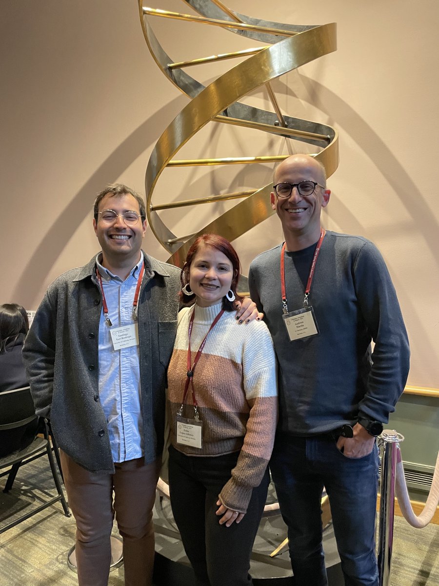 Martin Lab members at the ##cshlubiq 2023 meeting! Andy gave a great talk and Santi &amp; Erika presented their 26S proteasome research at the poster sessions. Great science talks, time with colleagues, and lobster! #ourproteincaneatyourprotein #ubiquitin #proteasome