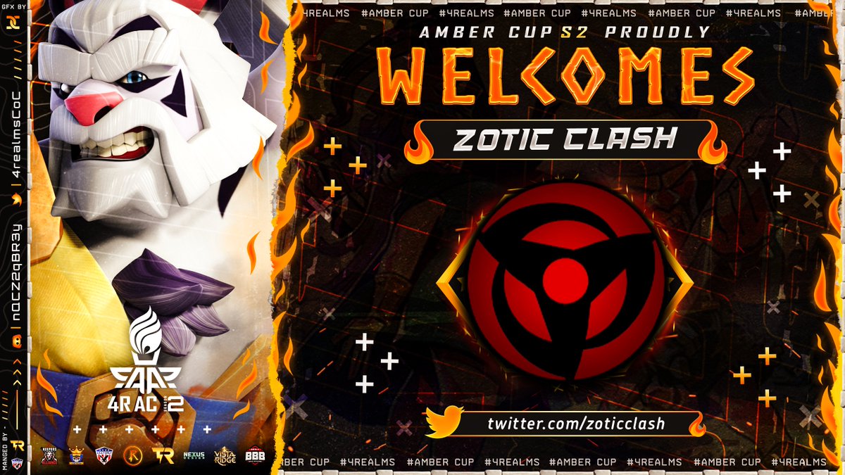 zoticclash's tweet photo. One of the streamers for the 4 realms Amber Cup!! https://t.co/hecmLF6g9V