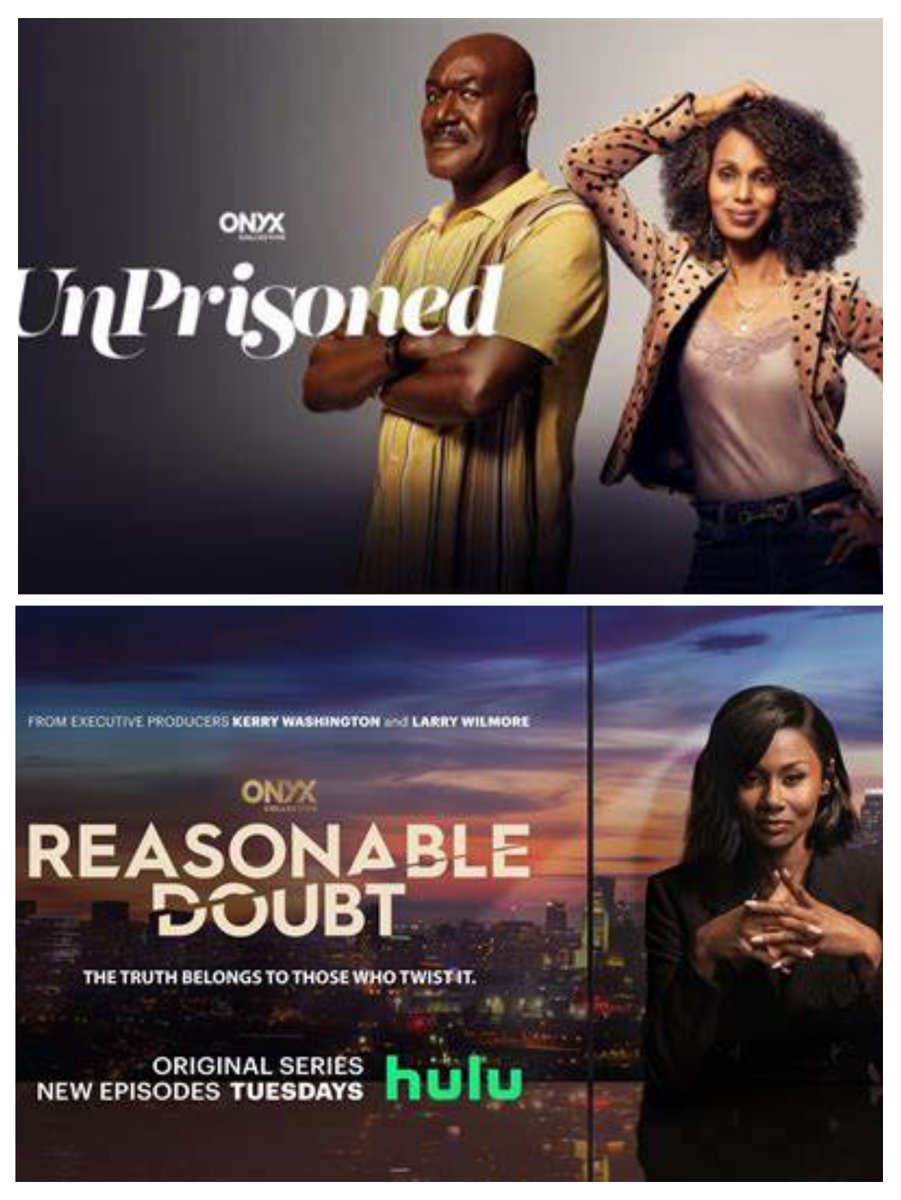 I binged both #Unprisoned and #ReasonableDoubt this week on @hulu.  Both are terrific shows with incredible actors & writers. Can't wait 4 season 2 of both y'all. Shout out to @OnyxCollective #TracyMcMillian @kerrywashington #DelroyLindo  @Emayatzy @MichaelEaly @mckinleyfreeman