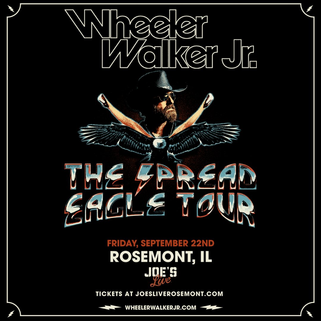 ON SALE NOW | Wheeler Walker, Jr. The Spread Eagle Tour is coming to Joe's Live on Friday, September 22. Get tickets before they are gone at joesliverosemont.com.
🎟  bit.ly/3N9KDEl