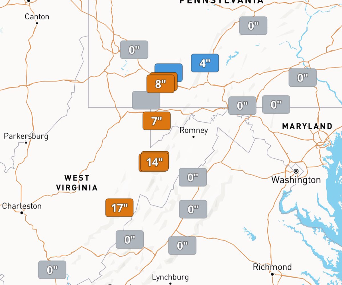 Mayuary for a highly unusual event about to bring heavy snow to the high terrain on the Blue Ridge over the next few days. Snow accumulations will be around 6-12 and maybe a few inches more due to the warm ground and strong sun angle. Anyone gonna get some laps? <a href="/snowshoemtn/">snowshoemtn</a>
