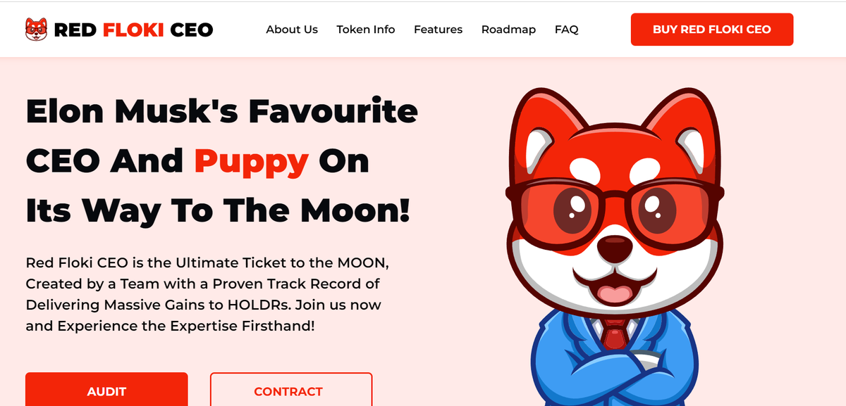 Red Floki CEO Website is Back Again, After Getting Attacked 3rd Time!!

Red Floki CEO is at a Discounted Price Right Now, Lets PUMP IT UP!!

💎 Exchange Listing Coming Soon!!!

✅ Massive Marketing 24/7

Lets GOOO!!