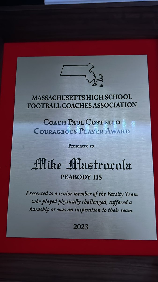 Michael Mastrocola (@michaelmastroc2) on Twitter photo I just wanted to say thank you to all of my teammates and coaches, the Peabody high school administrators, and all of the Massachusetts high school football teams that have supported me this past year. <a href="/peabodyvarsity/">Peabody Varsity Football</a> <a href="/TannerCoach/">Peabody Athletics (Coach D)</a> <a href="/PeabodyHigh/">Peabody Vet. Mem. HS</a> I just wanted to say thank you to all of my teammates and coaches, the Peabody high school administrators, and all of the Massachusetts high school football teams that have supported me this past year. <a href="/peabodyvarsity/">Peabody Varsity Football</a> <a href="/TannerCoach/">Peabody Athletics (Coach D)</a> <a href="/PeabodyHigh/">Peabody Vet. Mem. HS</a>