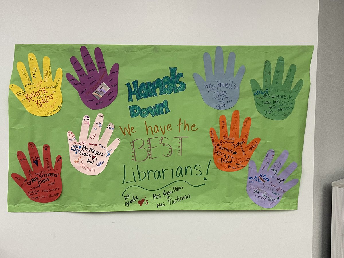 ErickaHamilton0's tweet photo. Thank you @PISDJohnsonElem for all the love you showed Mrs Tackman and myself this month for National Librarian’s Day and National Library Month. We felt super ❤️’d and appreciated. @PISD_Libraries 
#ProsperProud #JohnsonAllStars https://t.co/3jJSJMmI4X
