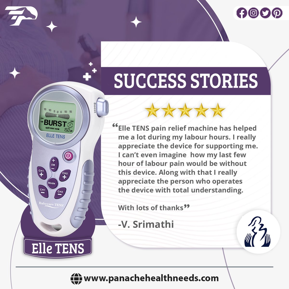 panachehealth's tweet image. We extend our deepest appreciation to V. Srimathi for providing a detailed and positive review of our product.

Contact us now!
8925322260/61/62/63/64/65

Visit: panachehealthneeds.com
Mail at: enquiries@panachehealthneeds.com

#ELLETENS #TENSmachine #TENS #elletensindia