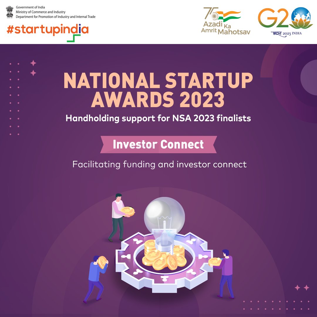 #NSA2023 brings an opportunity to facilitate connections between #startups &amp; investors

Come experience greatness at India’s biggest startup awards. Apply now: bit.ly/42VIPUS

#StartupIndia #Innovations #IndianStartups #NationalStartupAwards2023 #Entrepreneurs #investor