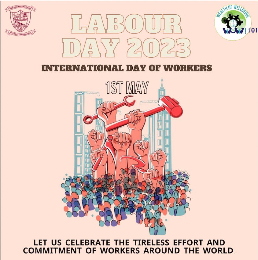 Labour Day, also known as May Day/Worker's Day, is celebrated to appreciate the hard work and dedication of the hard working people, create awarenes about their rights, and protect them from exploitation. 
From all of us in the WOW!101 team, we wish you all a happy Labours Day!