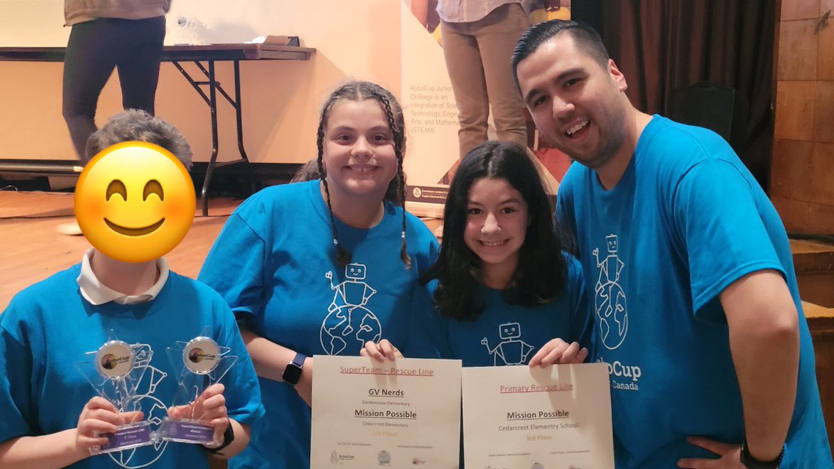 Cedarcrest_EMSB's tweet photo. Congratulations to our Cedarcrest Robotics Team and Mr. Jonathan 🏆 for all their hard work and achievements!

They won a total of 4 awards at the Robotics Competition this weekend! 

Go Cedarcrest 🥳 https://t.co/xU8VHD2pv5