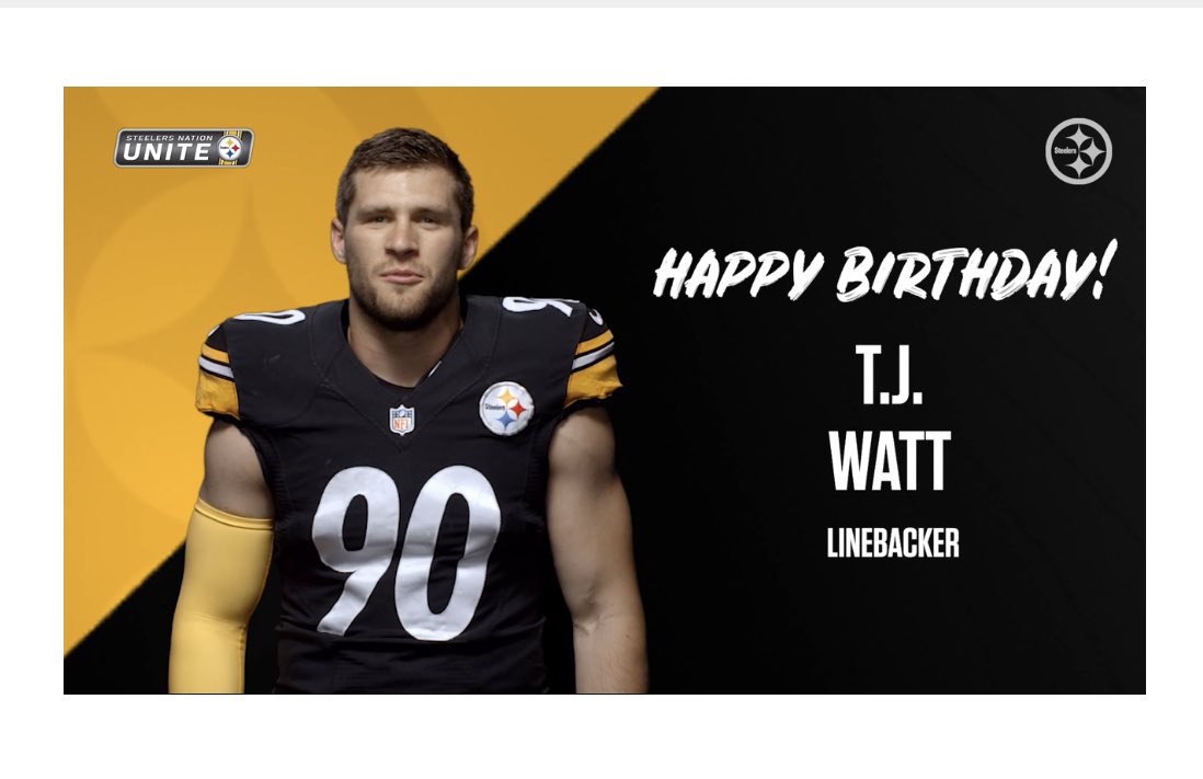 What a great ending to my #BirthdayMonth with a happy birthday message from TJ and also being on @SteelersUnite post from the #SNUProud #SteelersDraft 

#Steelers #HereWeGo  #kcsteelers #KCSFC