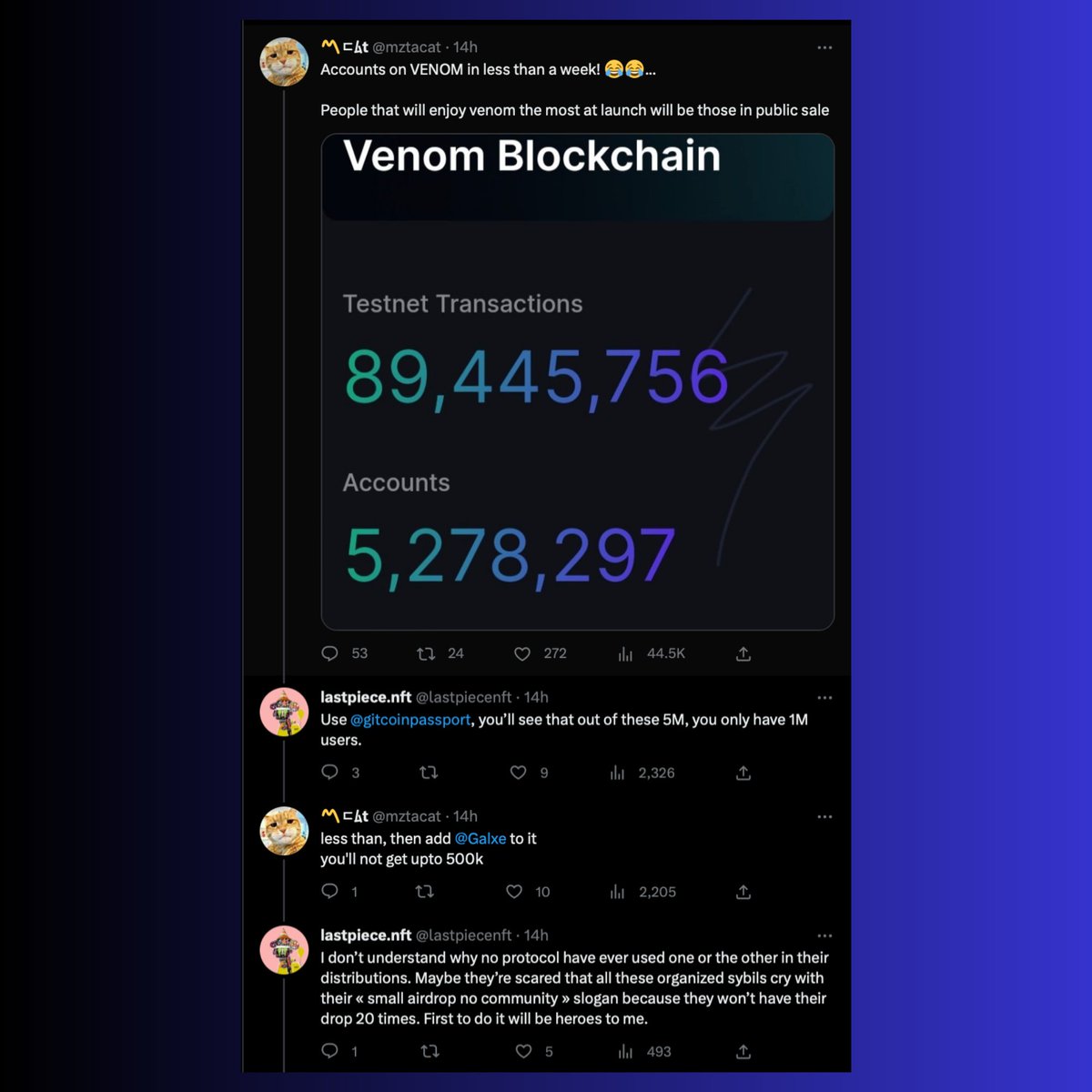 No lies detected from <a href="/lastpiecenft/">lastp↑ece.x</a> 🔥

Let us be clear:

If you're not talking to @GitcoinPassport or another comprehensive Sybil defense tool about protecting your airdrops from bots and bad actors, you're not taking the authentic, sustainable growth of your ecosystem