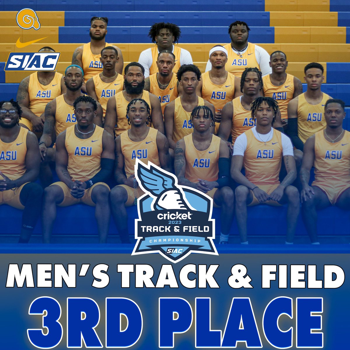 ASUTFXC's tweet image. Congratulations to our Men Track &amp;amp; Field team for finishing in 3rd at the SIAC Track &amp;amp; Field Championship this year. We walked away with a lot of medals, a lot of PR’s and a lot of National qualifying times. Until next year! 

#ASUTwitter