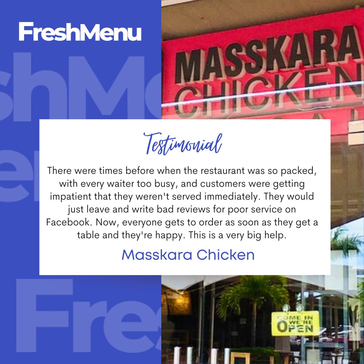 Testimonial from a satisfied restaurant owner.  
Check out our website for more information: freshmenu.app 

#bacolod #restaurantsph #manila #foodieph